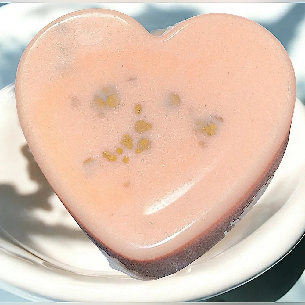 Cucumber mint soap SHIMMER 3x2in 6oz handcrafted shea butter & coconut oil based